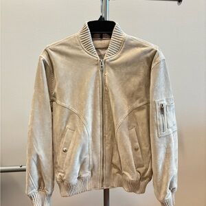 Blank NYC Light Tan Bomber Jacket XS